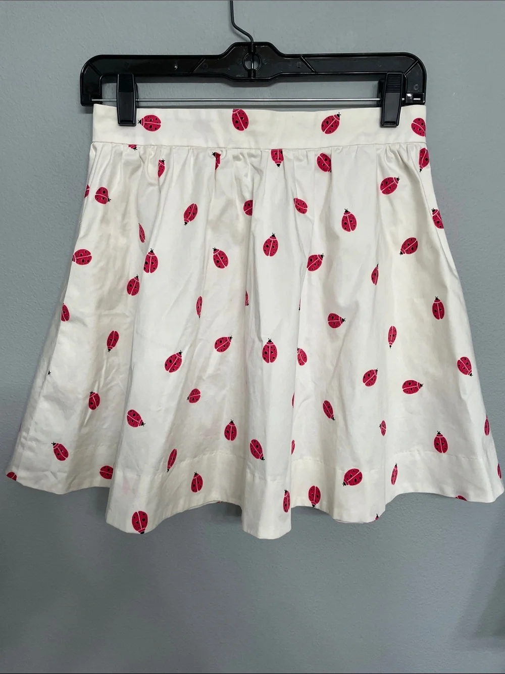 Kate Spade New York Girls Coreen Ladybug Pleated Skirt White Red Size 14 Youth